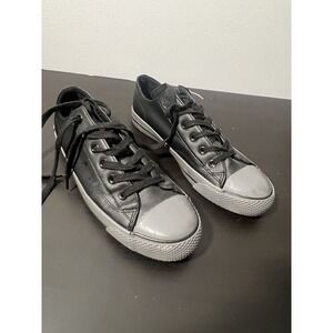 AIRWALK Men's Black Lace-Up Casual Canvas Low Top Sneakers Shoes US 9.5 EUR 42.5